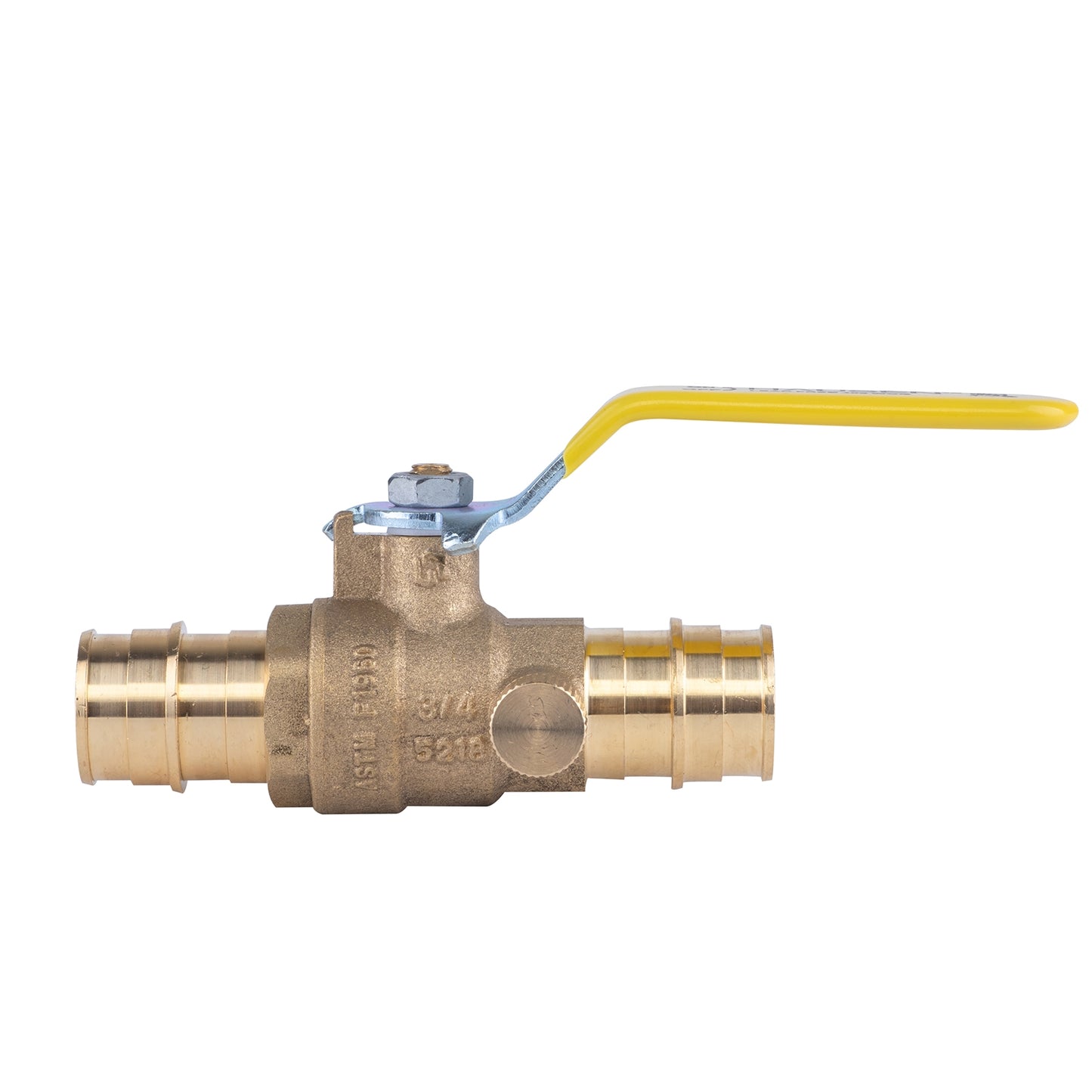 Hausen 3/4-inch PEX Standard Port Brass Ball Valve with Drain, 1-Pack