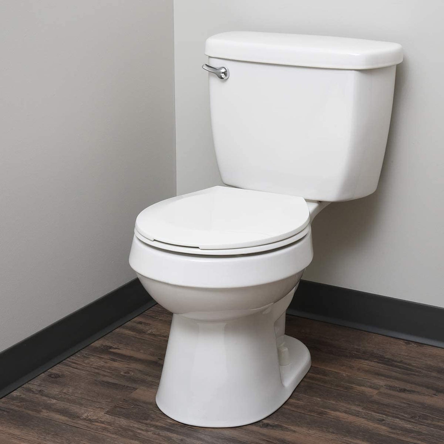 Hausen Economy Toilet Seat, Round, White, 1-Pack