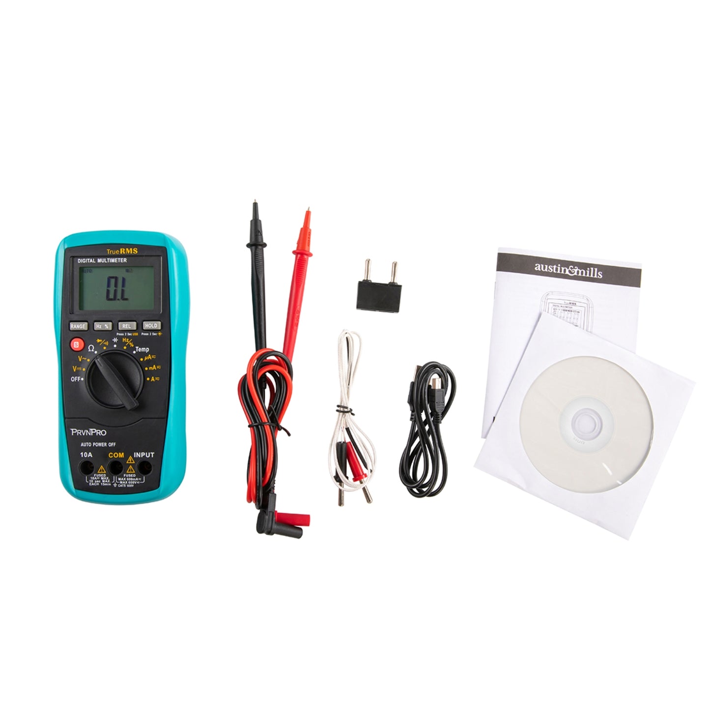 Digital Multimeter Tool, 1-Pack, Black/Teal