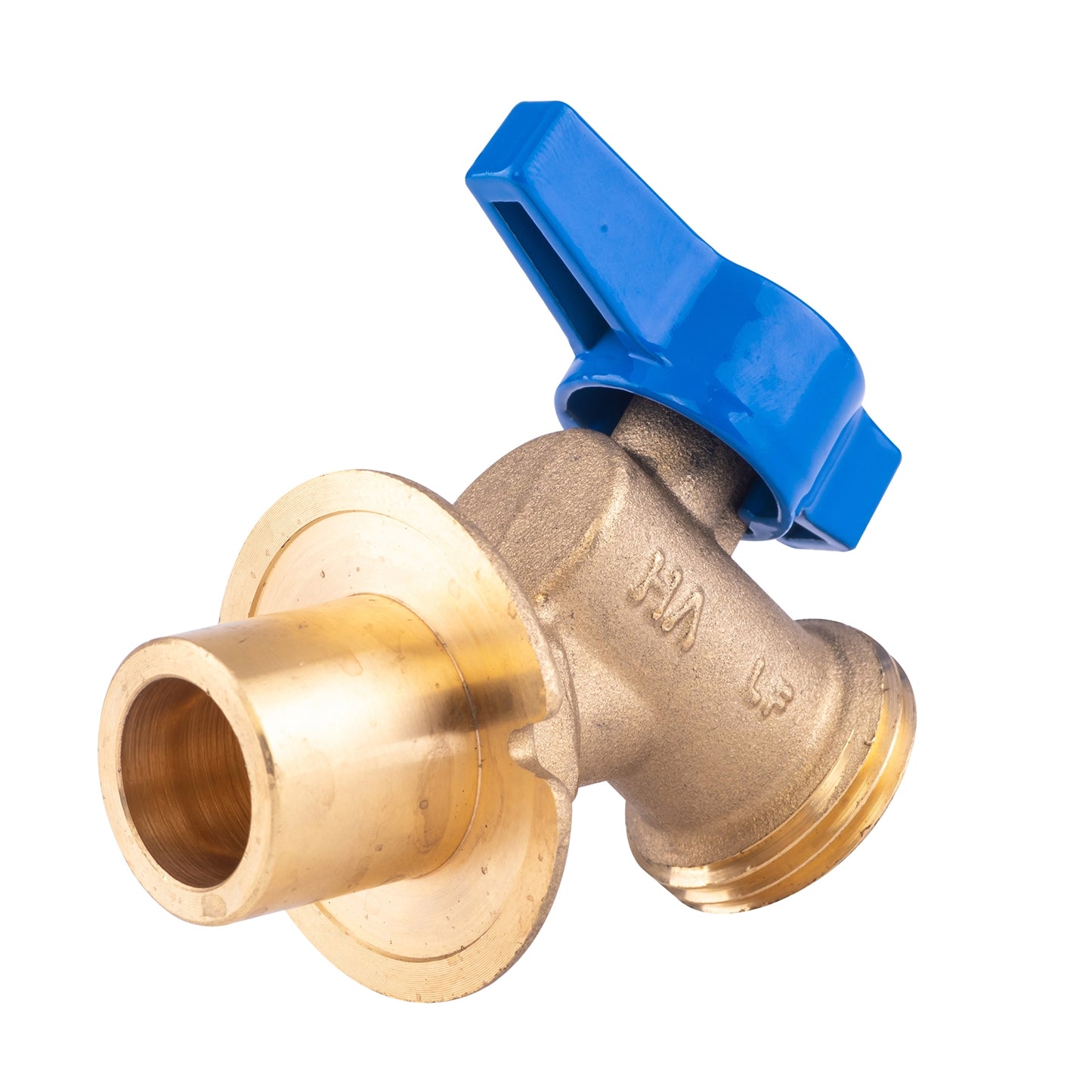 Hausen 1/2-inch or 3/4-inch Spigot Sweat x 3/4-inch MHT Brass Sillcock Valve with 1/4-Turn Lever Handle Shutoff, 1-Pack