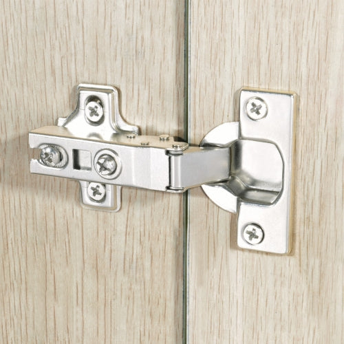 South Main Hardware 110-Degree Full Overlay 35mm Euro Cabinet Hinge, Nickel Plated Finish, 5-Pairs