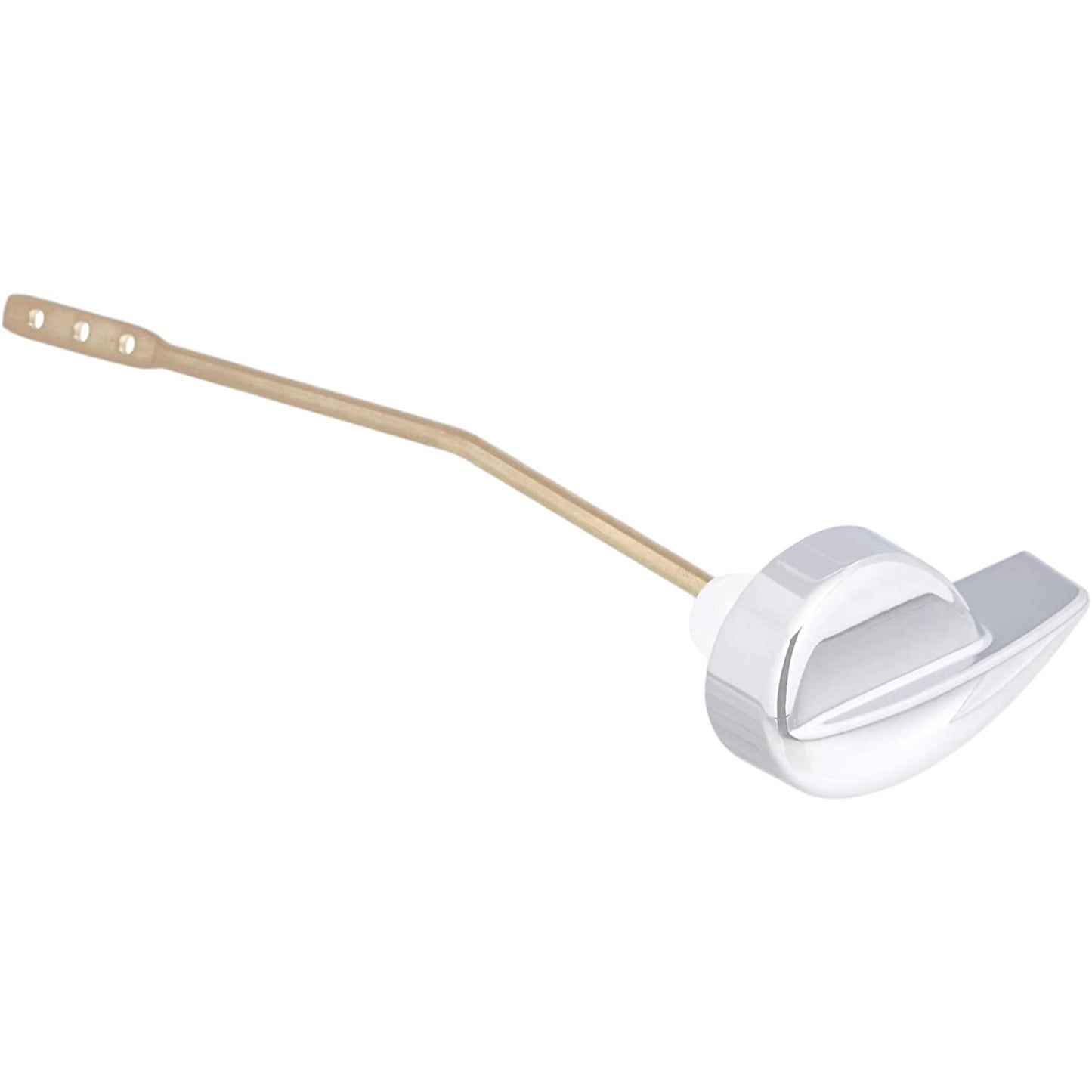 Hausen Modern Universal Left-Side Mount Brass and Plastic Toilet Lever, Chrome, 1-Pack
