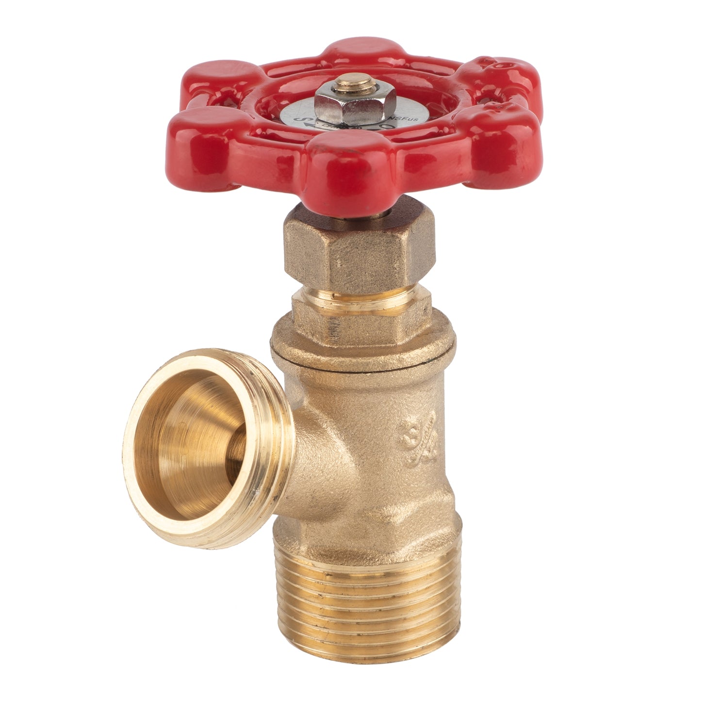 Hausen 1/2-inch FIP or 3/4-inch MIP x 3/4-inch MHT Brass Boiler Drain Valve, 1-Pack