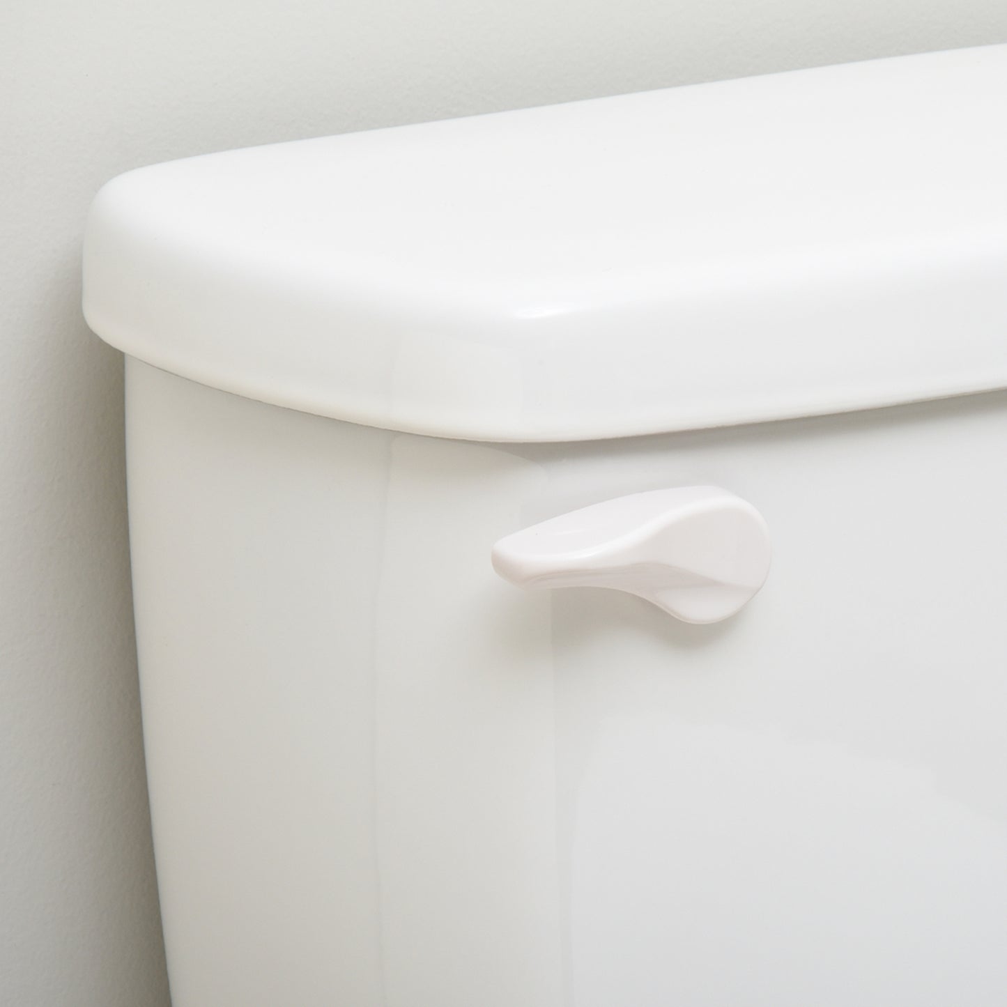 Hausen Universal Economy Toilet Lever, White, 1-Pack, Left-Front Side Mount