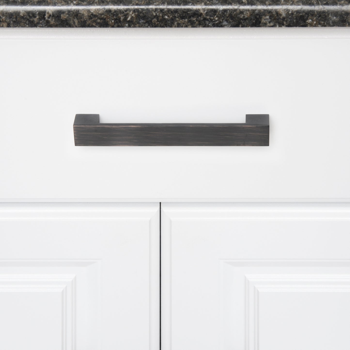 South Main Hardware Short Modern Cabinet Handle, 7.68" Length (6.4" Hole Center), Oil Rubbed Bronze, 10-Pack