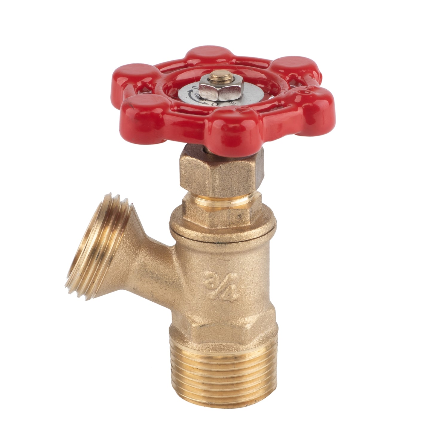Hausen 1/2-inch FIP or 3/4-inch MIP x 3/4-inch MHT Brass Boiler Drain Valve, 1-Pack