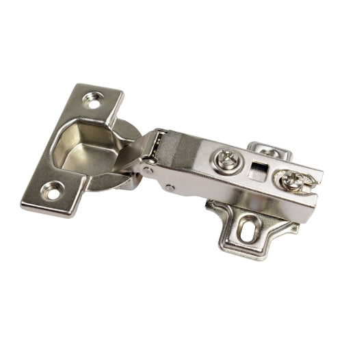 South Main Hardware 110-Degree Full Overlay 35mm Euro Cabinet Hinge, Nickel Plated Finish, 5-Pairs