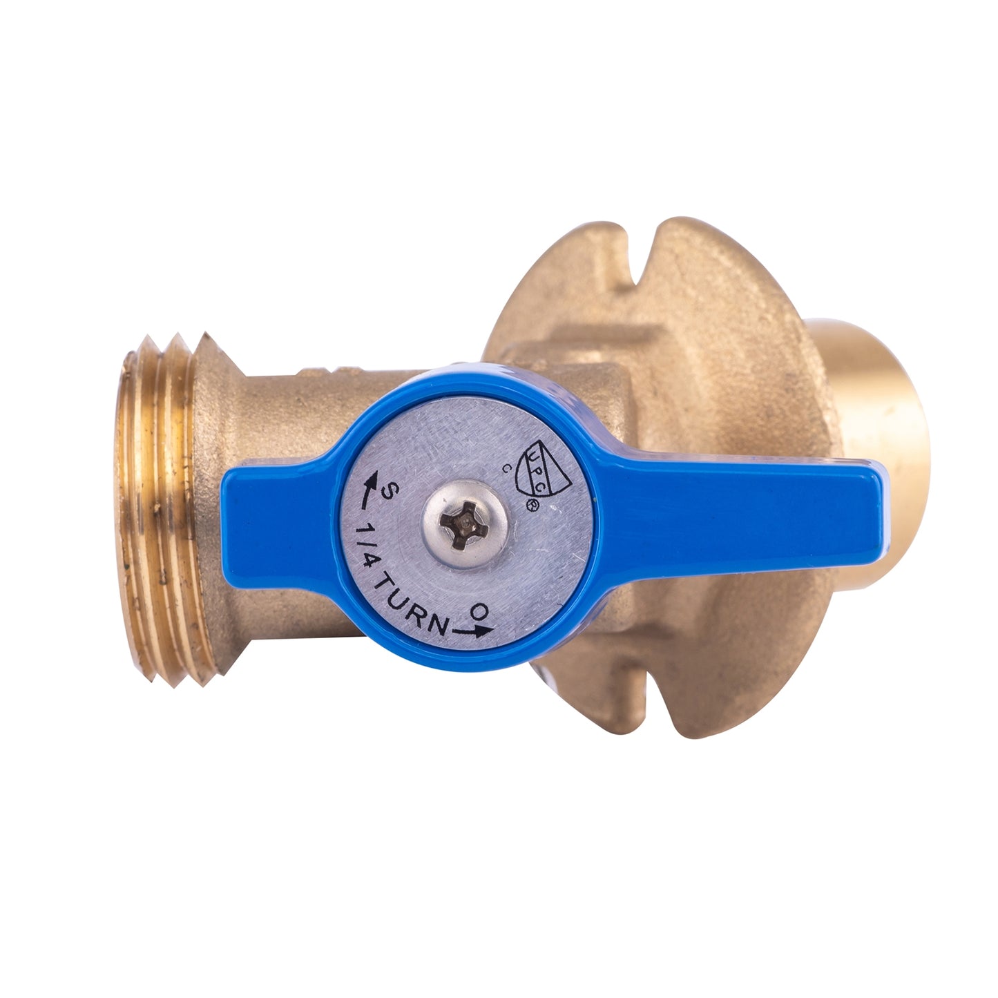 Hausen 1/2-inch or 3/4-inch Spigot Sweat x 3/4-inch MHT Brass Sillcock Valve with 1/4-Turn Lever Handle Shutoff, 1-Pack