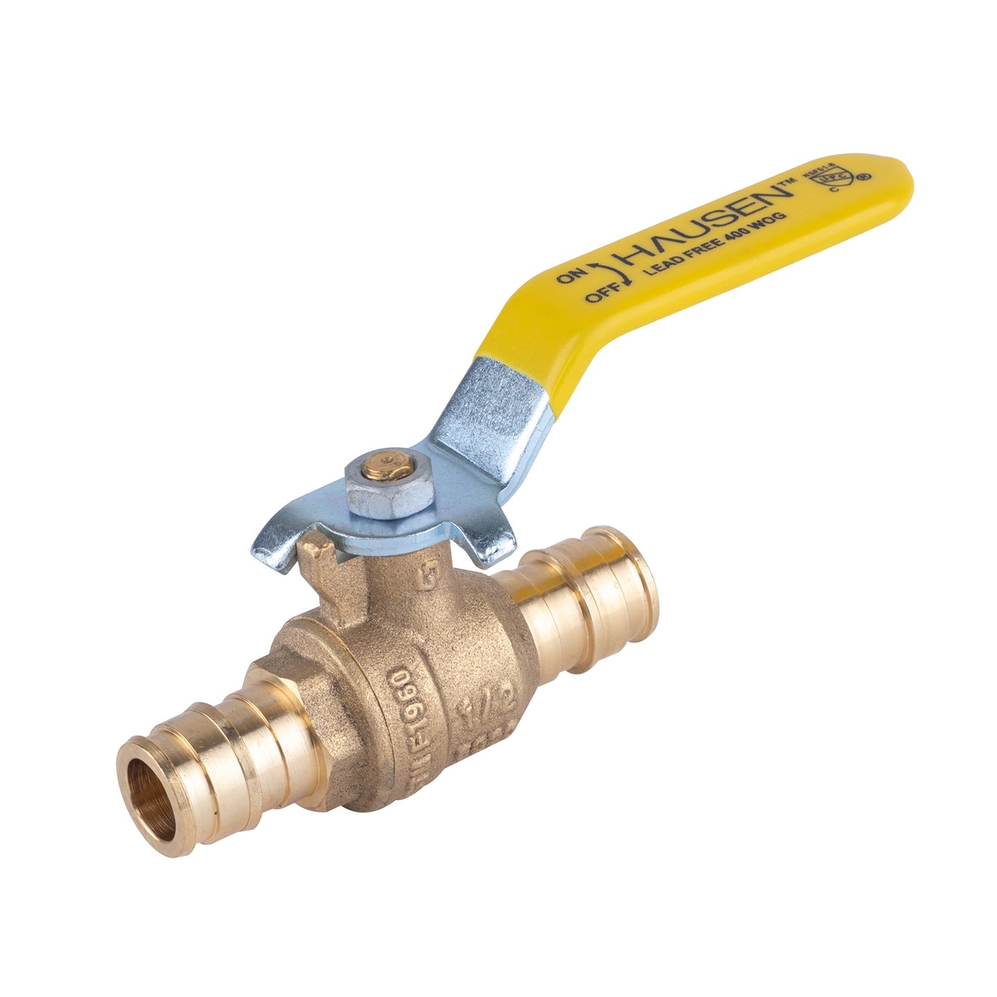 Hausen 1/2-inch PEX Standard Port Brass Ball Valve with PEX Expansion Connection, 1-Pack