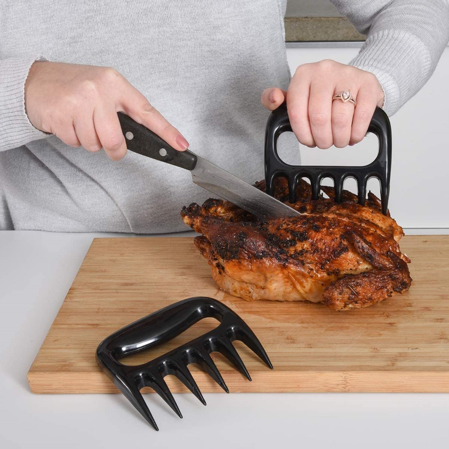 BBQ Meat Shredder Claws, 1-Pair, Black