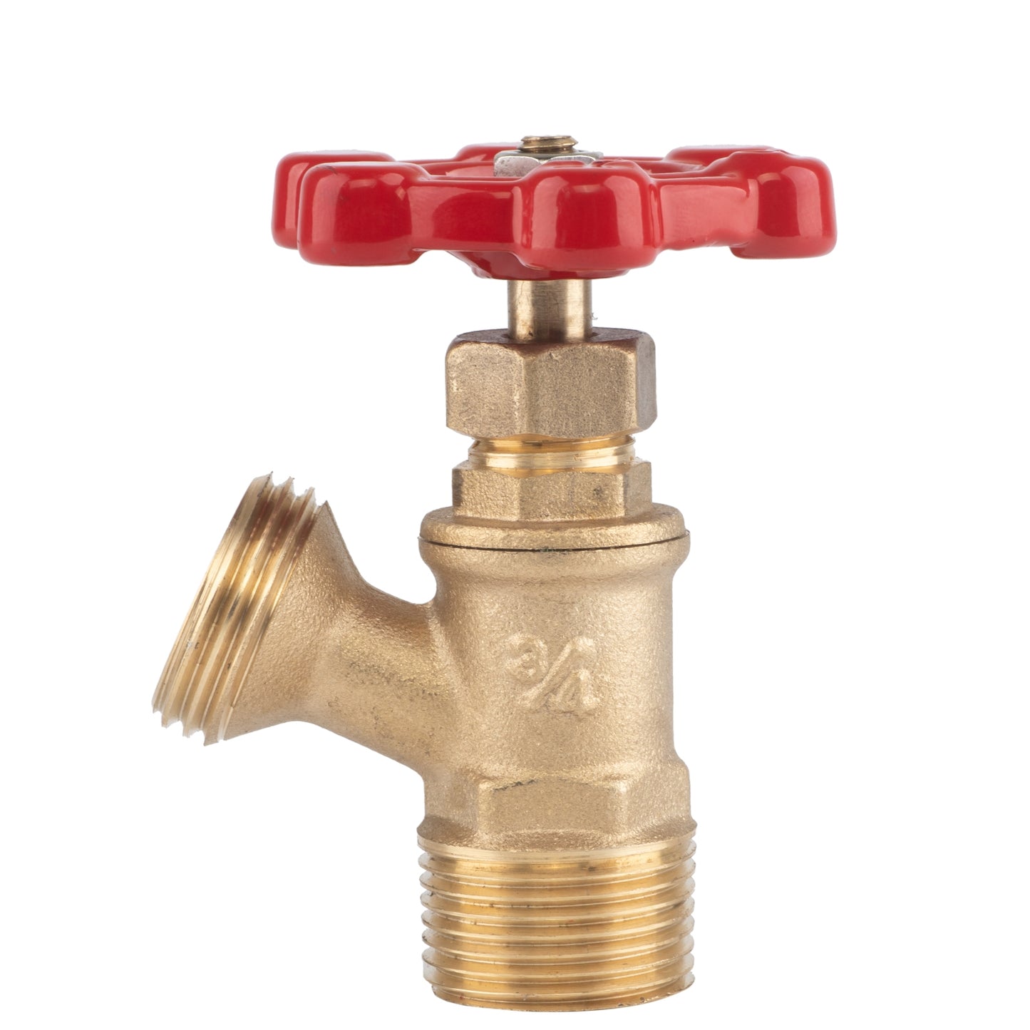 Hausen 1/2-inch FIP or 3/4-inch MIP x 3/4-inch MHT Brass Boiler Drain Valve, 1-Pack