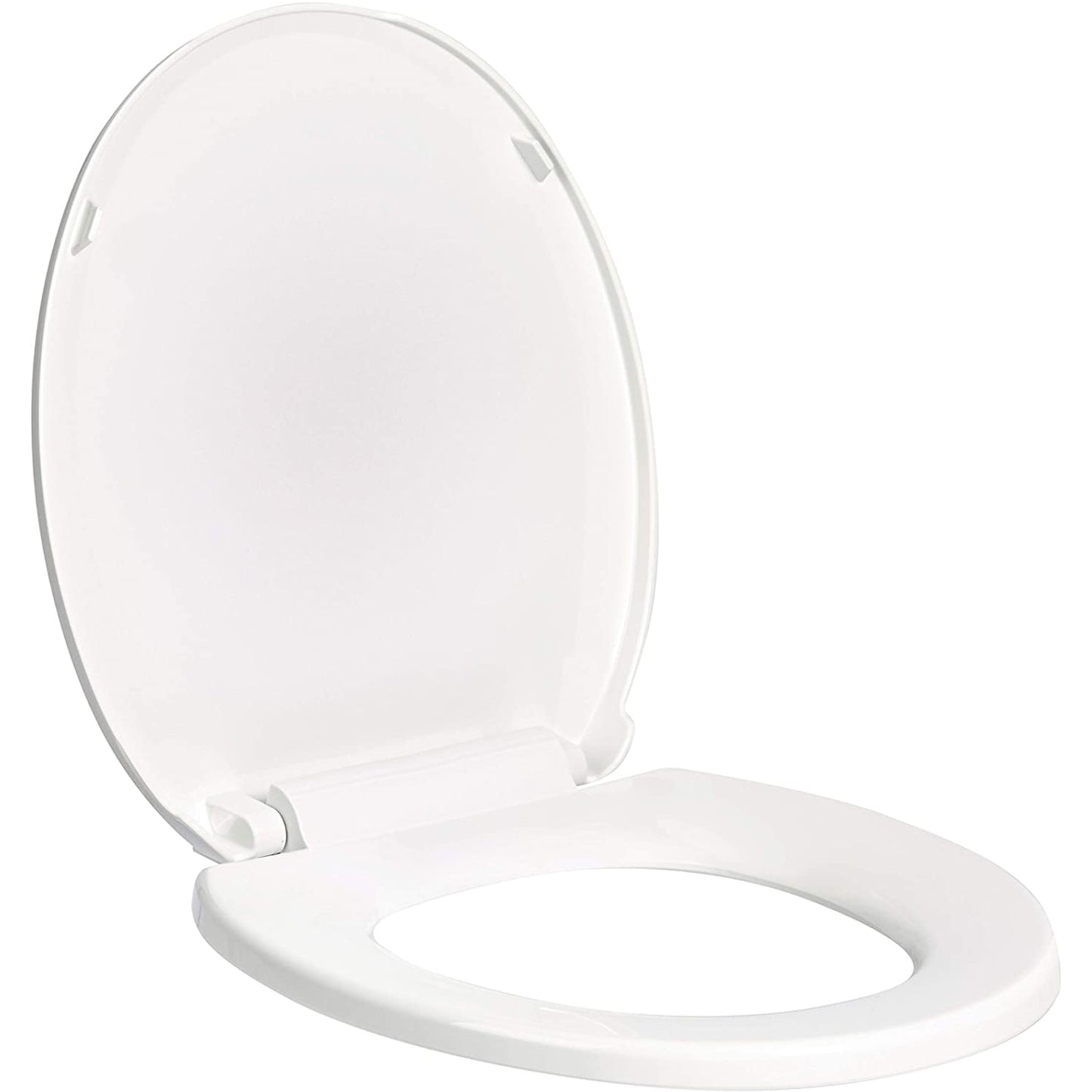 Hausen Quick-Install Soft-Close Toilet Seat, Round, White, 1-Pack