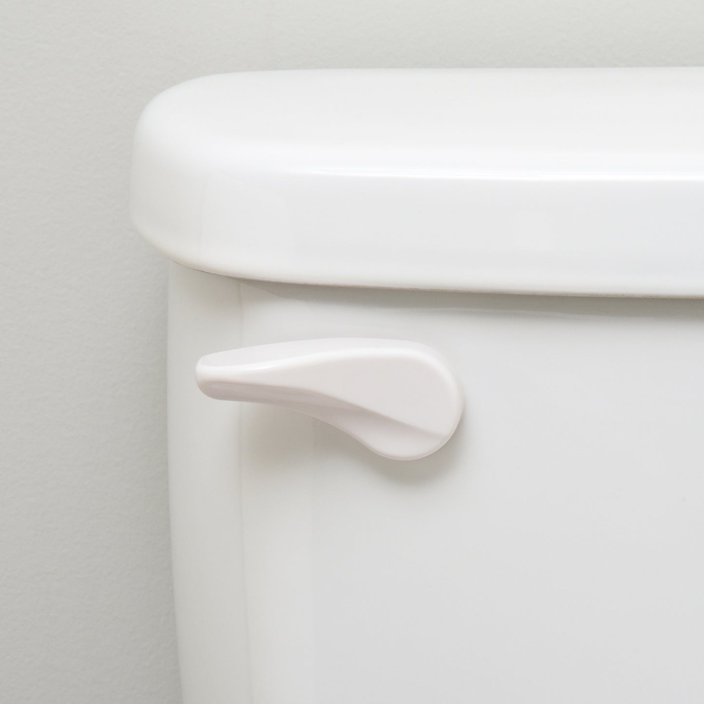 Hausen Universal Economy Toilet Lever, White, 1-Pack, Left-Front Side Mount