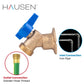 Hausen 1/2-inch FIP (Female Iron Pipe) x 3/4-inch MHT (Male Hose Thread) Brass Sillcock Valve with 1/4-Turn Lever Handle Shutoff; cUPC Certified, Compatible with Standard Garden Hoses, 5-Pack