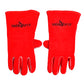 WeldForce Welding Gloves Woven Fleece Lining, Red, One size