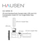 Hausen 1/2-inch Nominal Push Connect Inlet x 3/8-inch O.D. Compression Outlet 1/4-Turn Angle Water Stop; Lead-Free Forged Brass; Chrome-Plated; Compatible with Copper, CPVC and PEX Piping, 10-Pack