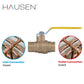 Hausen 3/4-inch Sweat x 3/4-inch Sweat Full Port Brass Ball Valve, 1-Pack