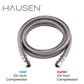 Hausen 1/4-inch Compression x 1/4-inch Compression x 72-inch (6-Feet) Length Stainless Steel Ice Maker Water Supply Connector; Lead Free; Compatible with Standard Refrigerators, 1-Pack