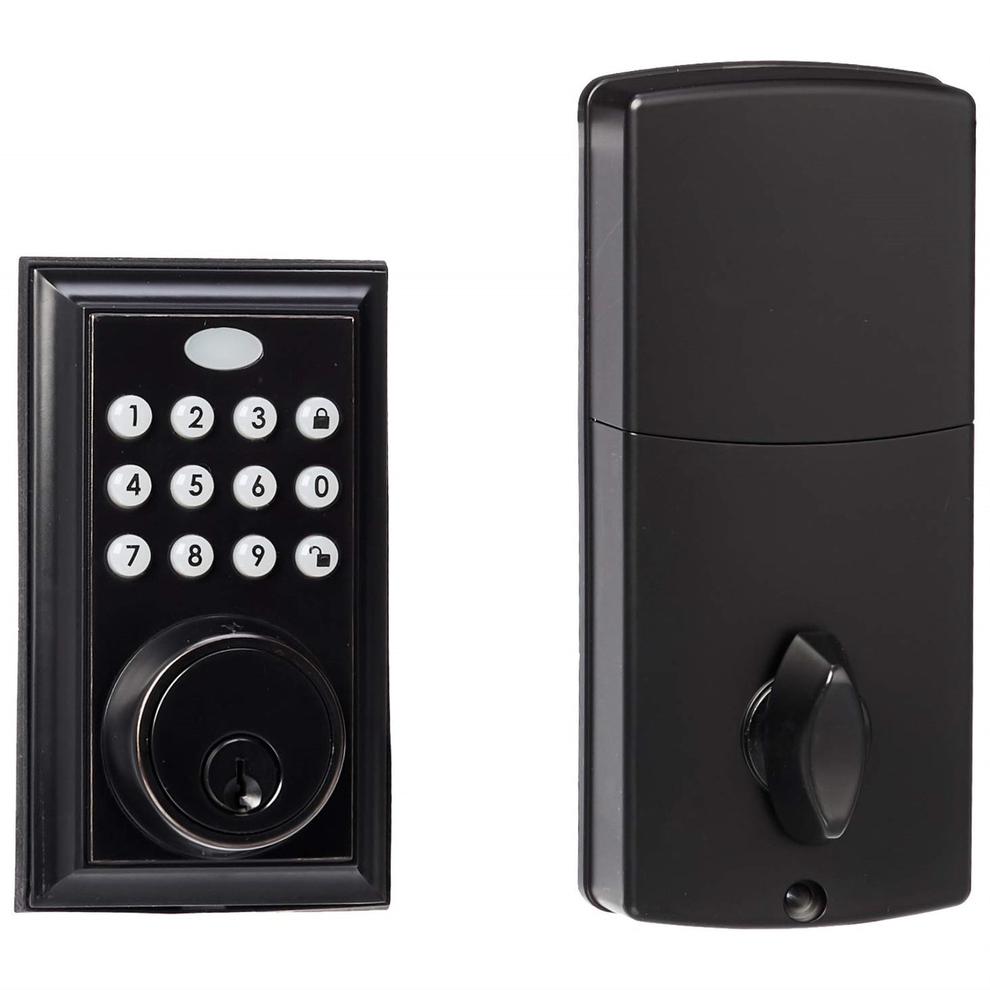 South Main Hardware Electronic Deadbolt Door Lock, Traditional, Oil Rubbed Bronze