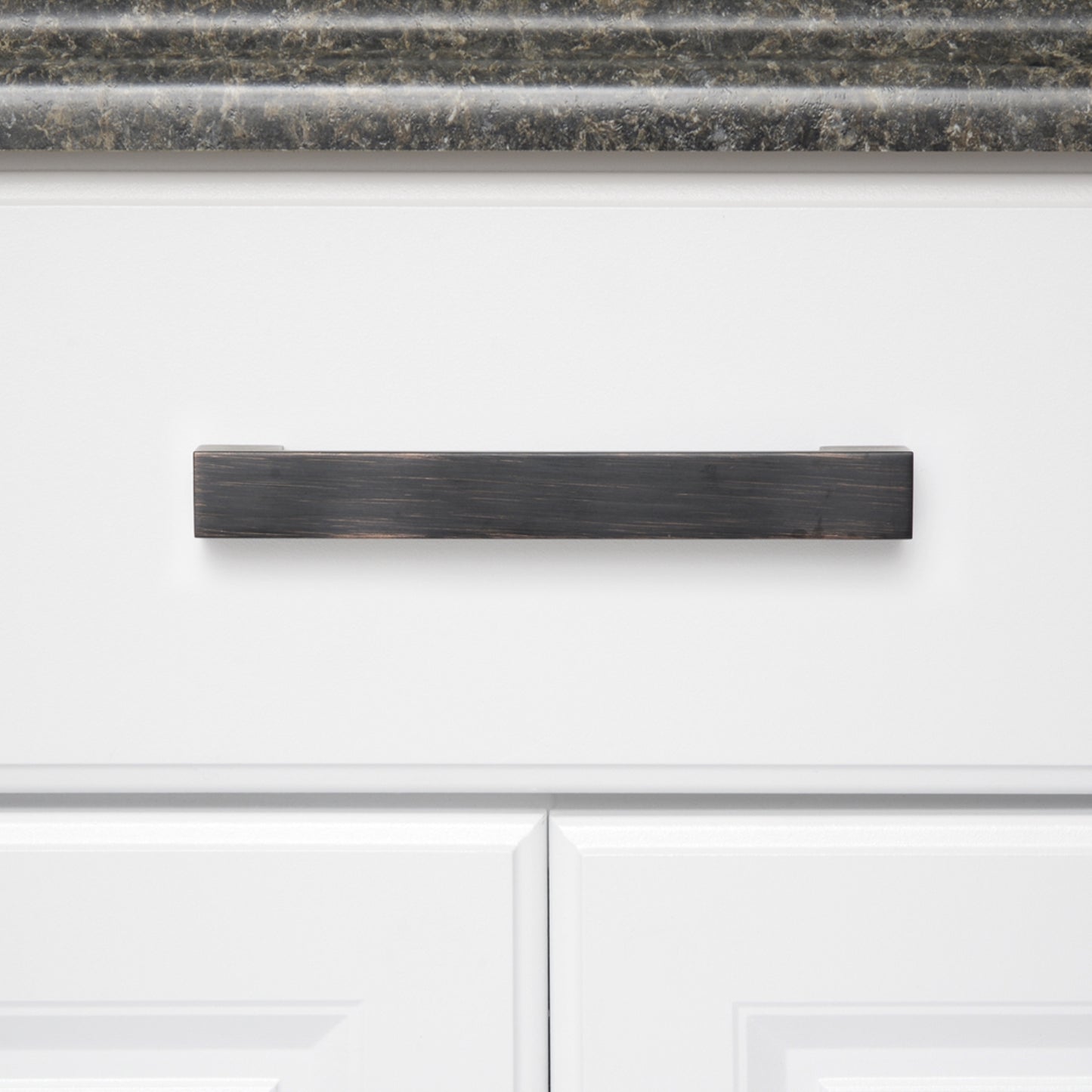 South Main Hardware Short Modern Cabinet Handle, 7.68" Length (6.4" Hole Center), Oil Rubbed Bronze, 10-Pack
