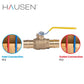 Hausen 1-inch PEX Standard Port Brass Ball Valve with Drain, 1-Pack