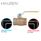 Hausen 1-inch FIP x 1-inch FIP Full Port Threaded Brass Ball Valve, 1-Pack