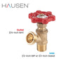 Hausen 1/2-inch MIP or 1/2-inch Sweat x 3/4-inch MHT Brass Boiler Drain Valve, 1-Pack