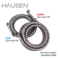 Hausen 3/4-inch FIP (Female Iron Pipe) x 3/4-inch FIP (Female Iron Pipe) x 120-inch (10-Feet) Length Stainless Steel Washing Machine Water Supply Connector with Elbow; For Cold/Hot Water Connections, 4-Pack