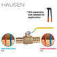Hausen 1-inch PEX Standard Port Brass Ball Valve with PEX Expansion Connection, 1-Pack