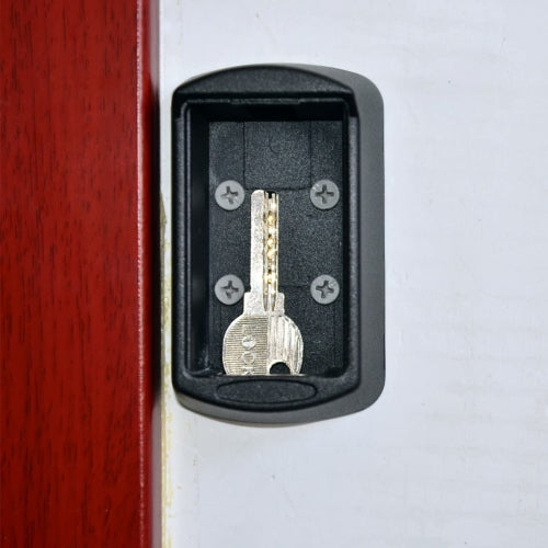 South Main Hardware Push Button Key Storage Lock Box, Resettable Combination, Black