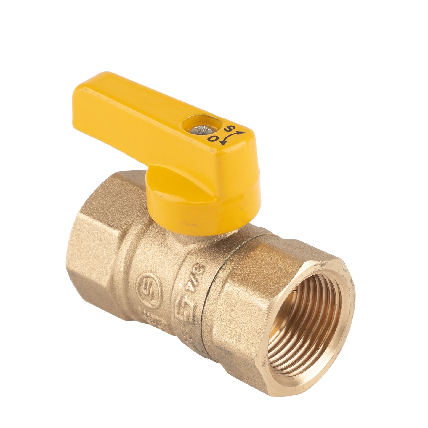 Hausen 3/4-inch FIP (Female Iron Pipe) x 3/4-inch FIP (Female Iron Pipe) Straight Gas Ball Valve with 1/4-Turn Lift and Lock Handle; Forged Brass; Blowout-Resistant Stem; CSA and UL Certified; 5-Pack