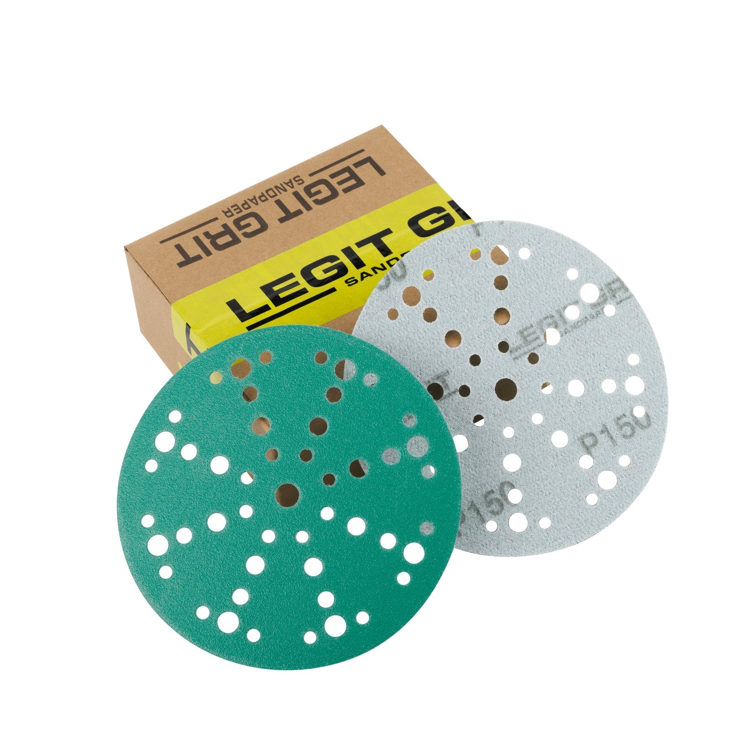 6-Inch 49-Hole Hook & Loop Sanding Discs, Single Grit, 50/100/150-Packs