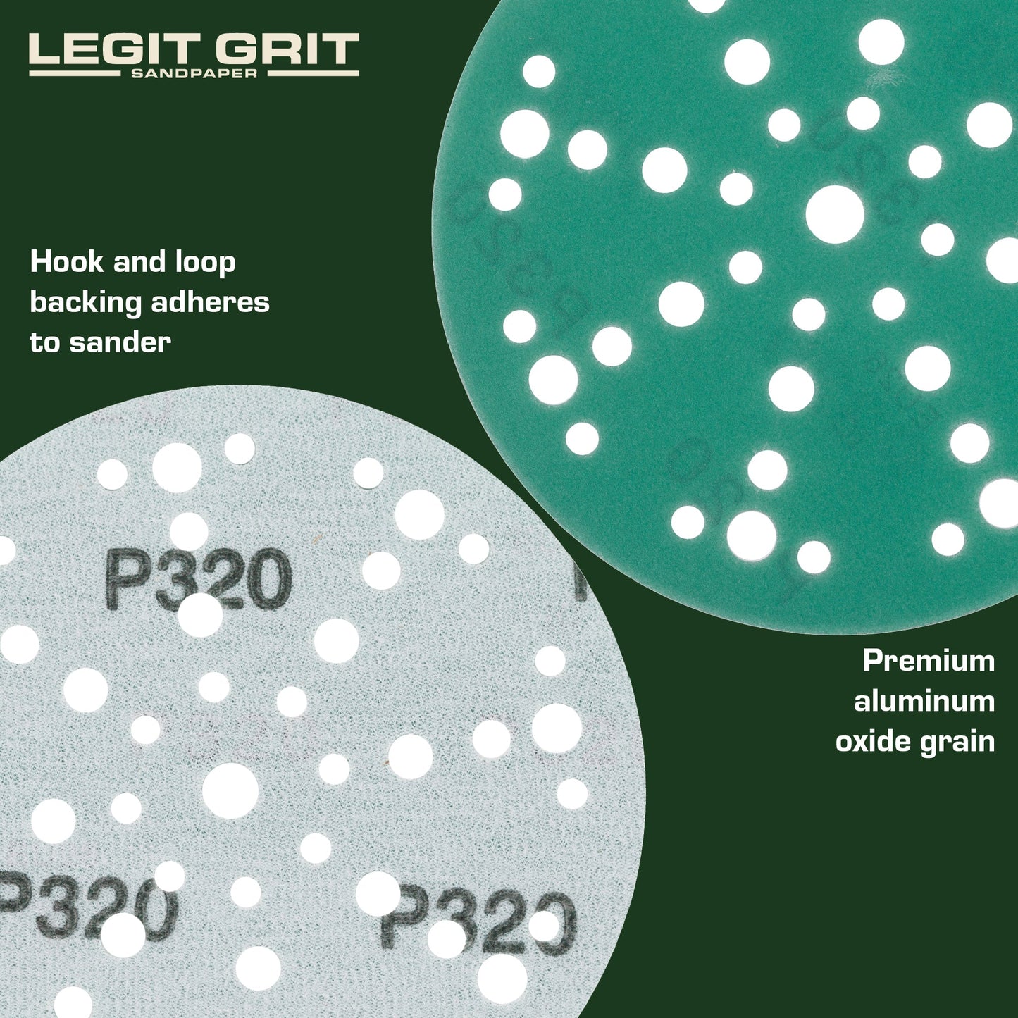 6-Inch 49-Hole Hook & Loop Sanding Discs, Single Grit, 50/100/150-Packs