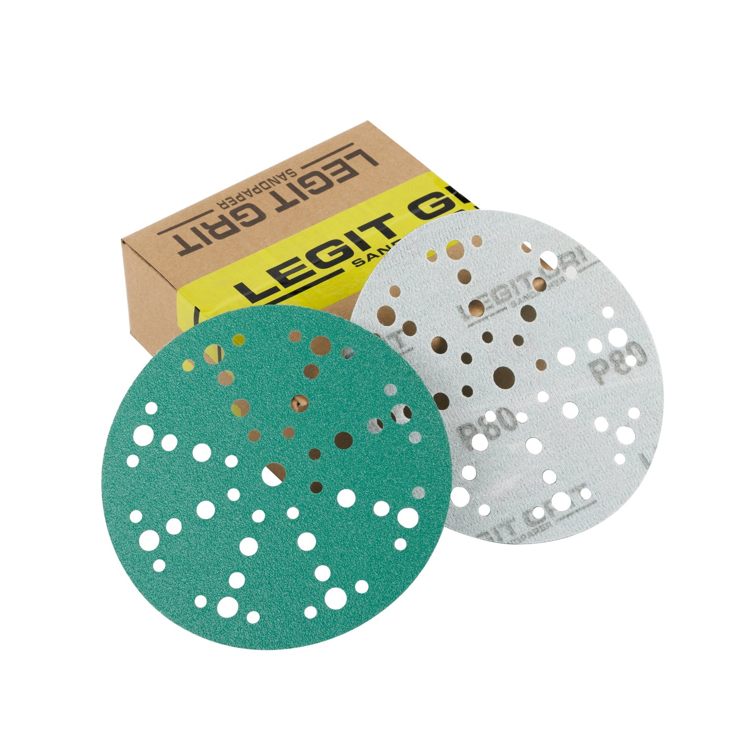 6-Inch 49-Hole Hook & Loop Sanding Discs, Single Grit, 50/100/150-Packs