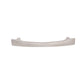 South Main Hardware Modern Curved Bar Cabinet Pull, 6.38" Length (5" Hole Center), Satin Nickel