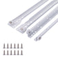 South Main Hardware White Coated Steel Euro Bottom Mount Drawer Slides, 1-Pair