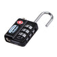 South Main Hardware TSA-Accepted Resettable Luggage Lock, Black. 1-Pack