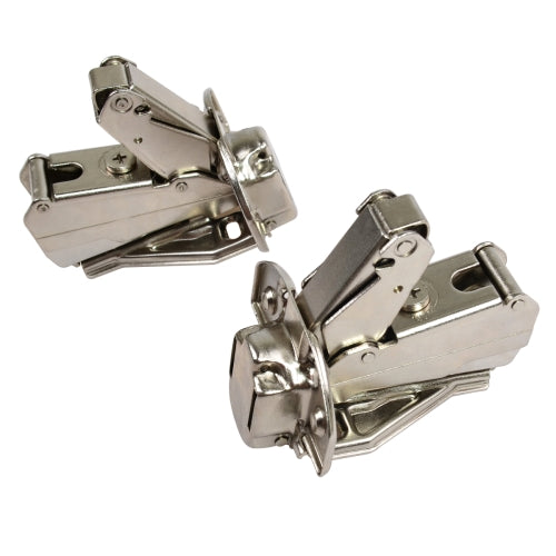 South Main Hardware 165 Degree Adjustable Euro 35mm Face Frame Cabinet Hinge, Clip-On Mounting, Nickel Plated Finish,  1-Pair