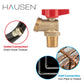 Hausen 1/2-inch MIP or 1/2-inch Sweat x 3/4-inch MHT Brass Boiler Drain Valve with Lever Handle, 1-Pack