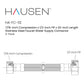 Hausen 7/16-inch Compression x 1/2-inch FIP (Female Iron Pipe) x 20-inch Length Stainless Steel Faucet Water Supply Connector; Lead Free; cUPC and NSF-61 Certified; Compatible with Standard Faucets, 2-Pack