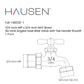 Hausen 3/4-inch MIP x 3/4-inch MHT Brass No-Kink Angled Hose Bibb Valve with Tee Handle Shutoff, 1-Pack