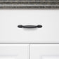 South Main Hardware Spoon Foot Cabinet Handle, 5.12" Length (3" Hole Center), Flat Black, 10-Pack