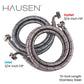Hausen 3/4-inch FIP (Female Iron Pipe) x 3/4-inch FIP (Female Iron Pipe) x 72-inch (6-Feet) Length Stainless Steel Washing Machine Water Supply Connector with Elbow; For Cold & Hot Water Connections, 4-Pack